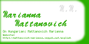 marianna mattanovich business card